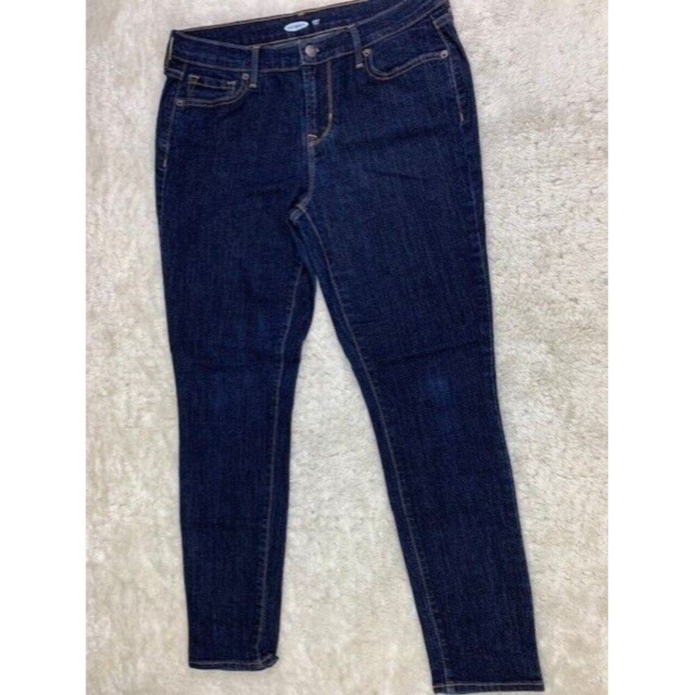 Old Navy Size 6s Womens Jeans Curvy Skinny Stretch Mid Rise Dark Wash